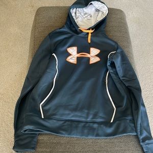 Size L blue and orange Under Armour hoodie